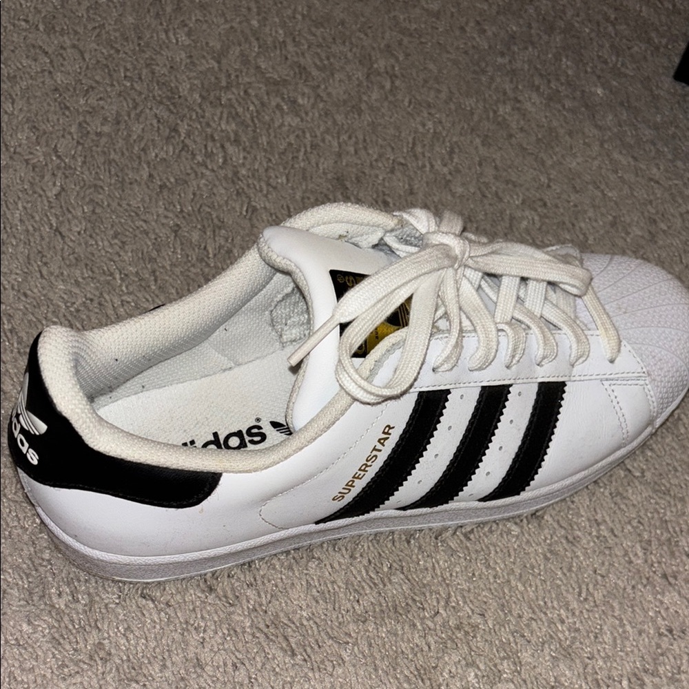 Adidas Superstar White with Black Stripes